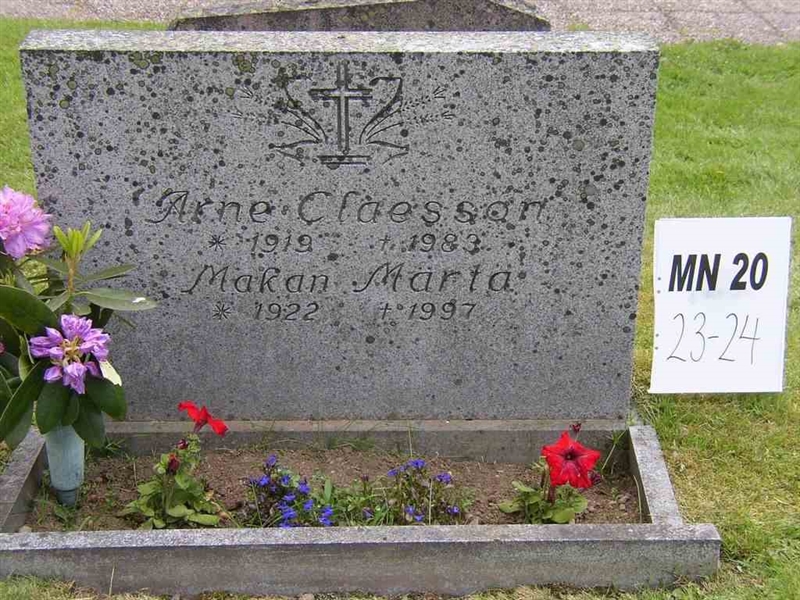 Grave number: M N 20    23-24