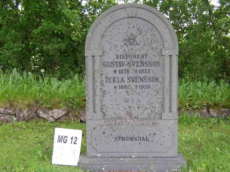 Grave number: M G 12    27-28