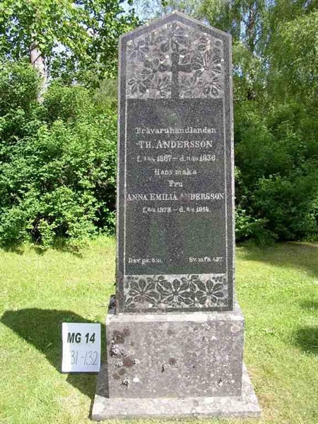 Grave number: M G 14   131-132