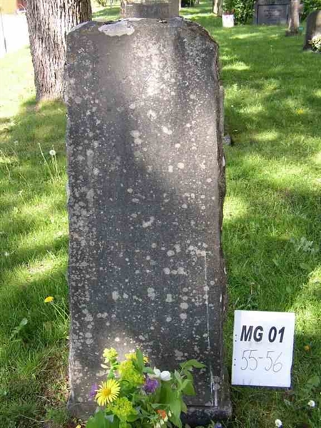 Grave number: M G 01    55-56