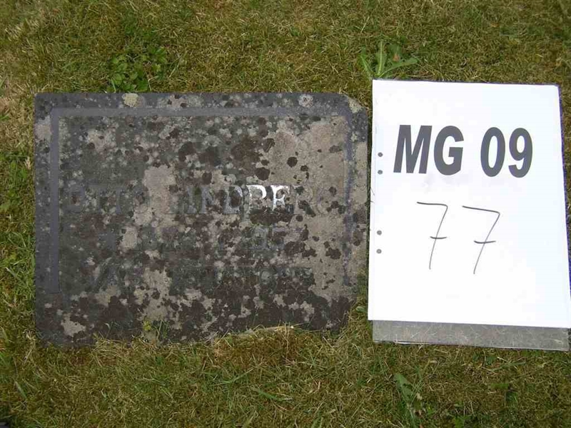 Gravnummer: M G 09    77