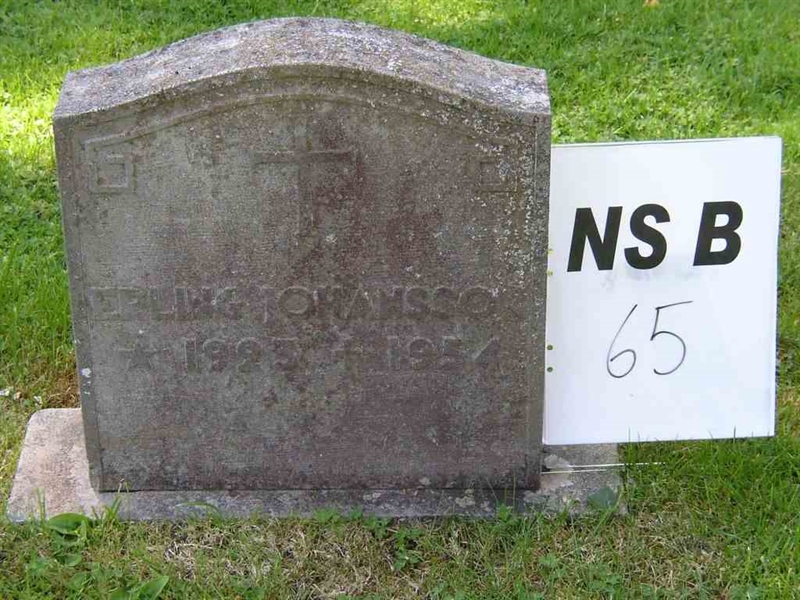 Grave number: NS B    65