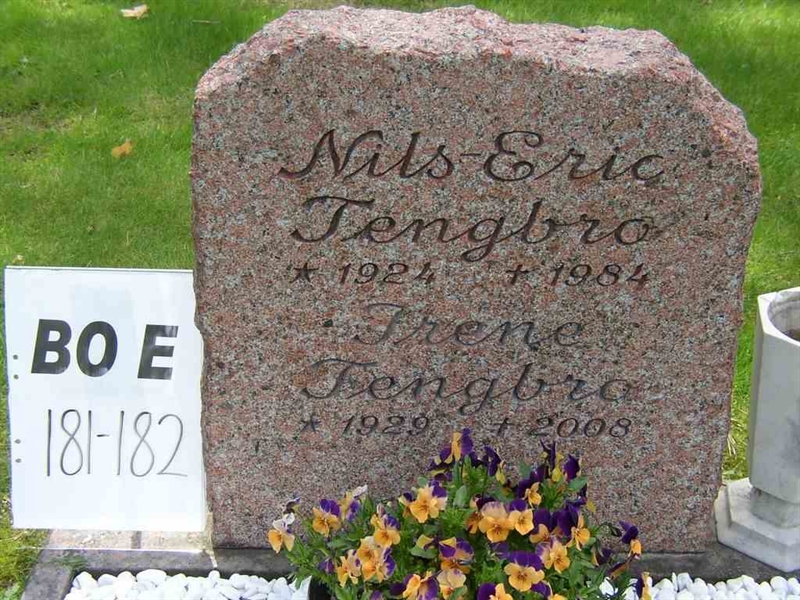 Grave number: BO E   181-182