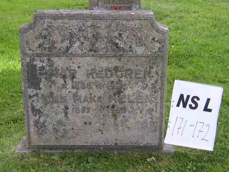 Grave number: NS L   171-172