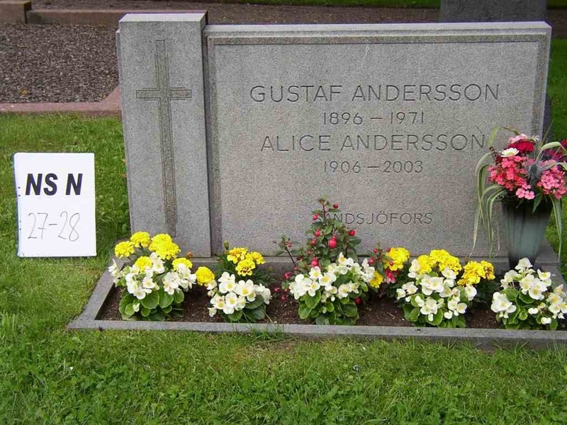 Grave number: NS N    27-28