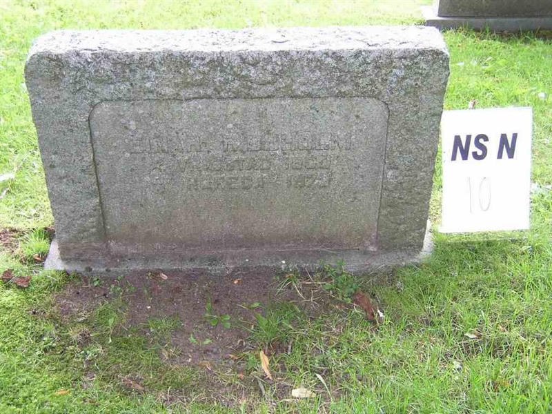 Grave number: NS N    10