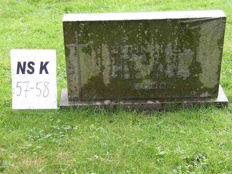 Grave number: NS K    57-58