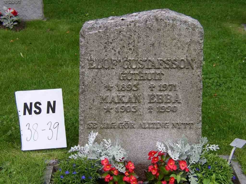 Grave number: NS N    38-39