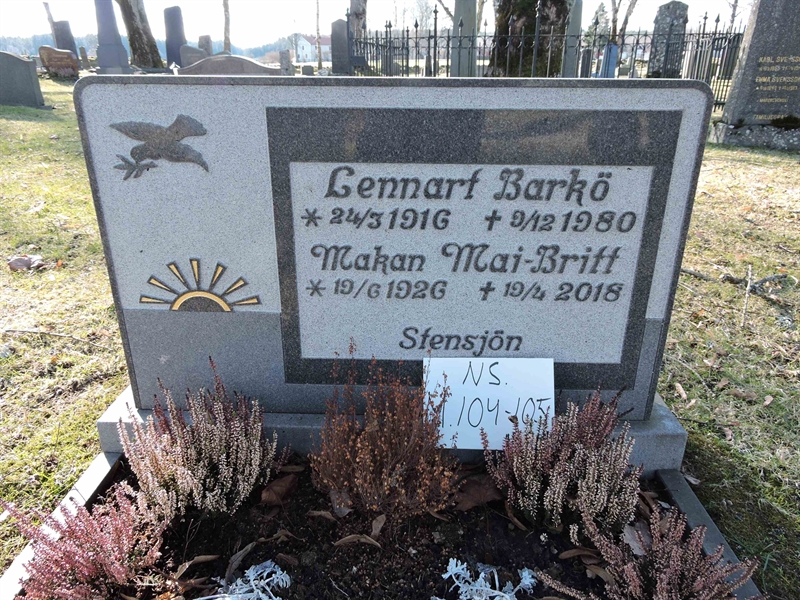 Gravnummer: NS M   104-105