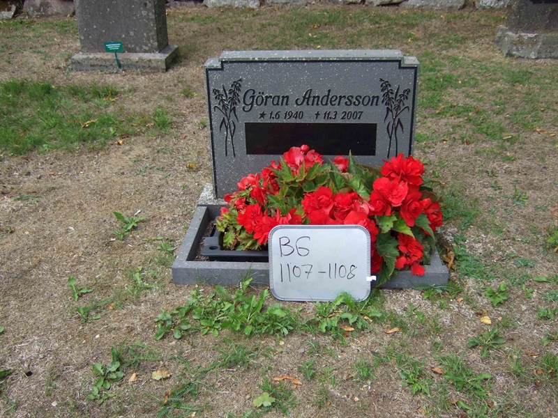 Gravnummer: B G A   109-110