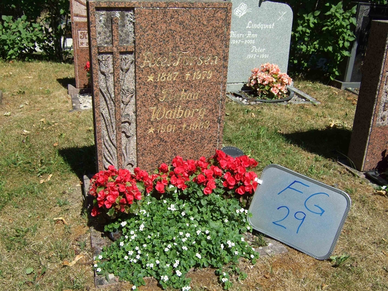 Grave number: F G U    27