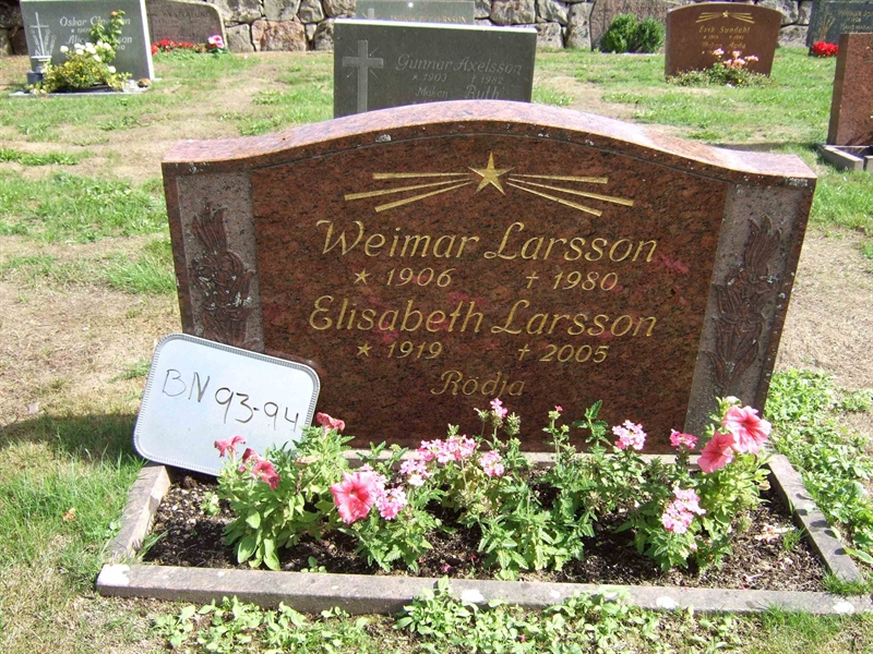 Grave number: B N F 126-127