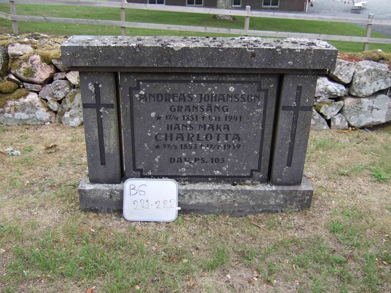 Grave number: B G B    19-20