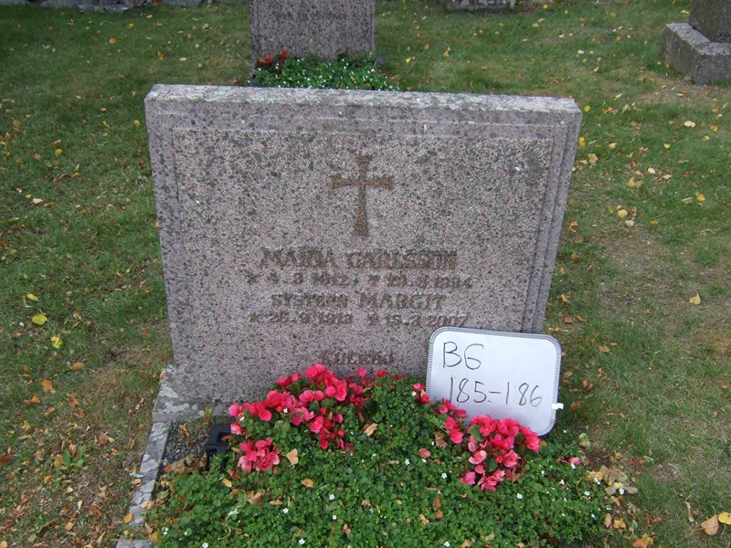 Grave number: B G A    87-88