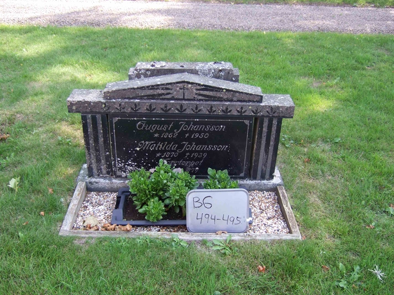 Grave number: B G D   122-123