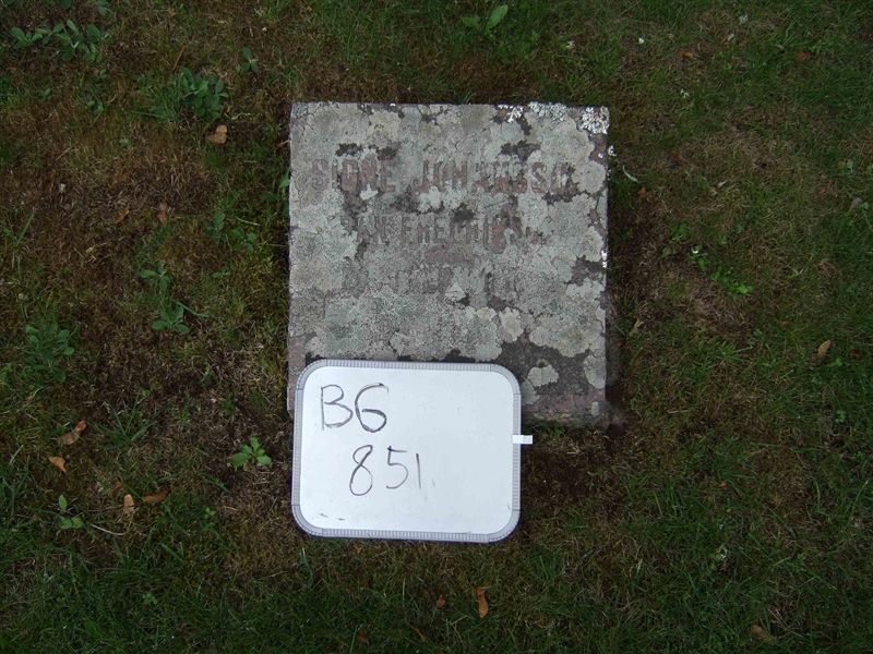 Grave number: B G FAL    69