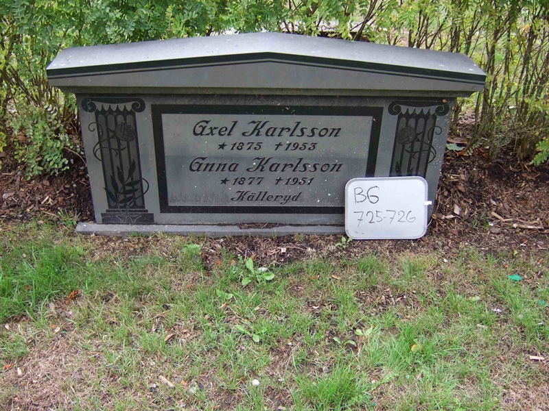 Grave number: B G F    25-26