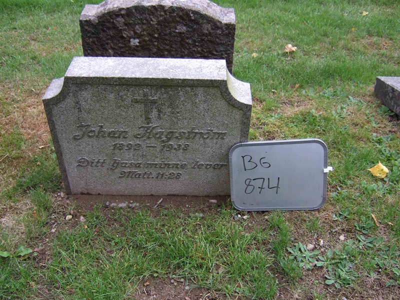 Grave number: B G FAL    50