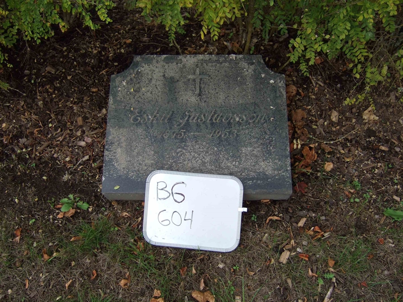 Grave number: B G EAL    39