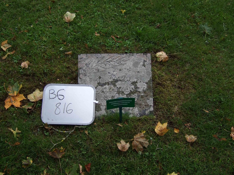 Grave number: B G FAL   104