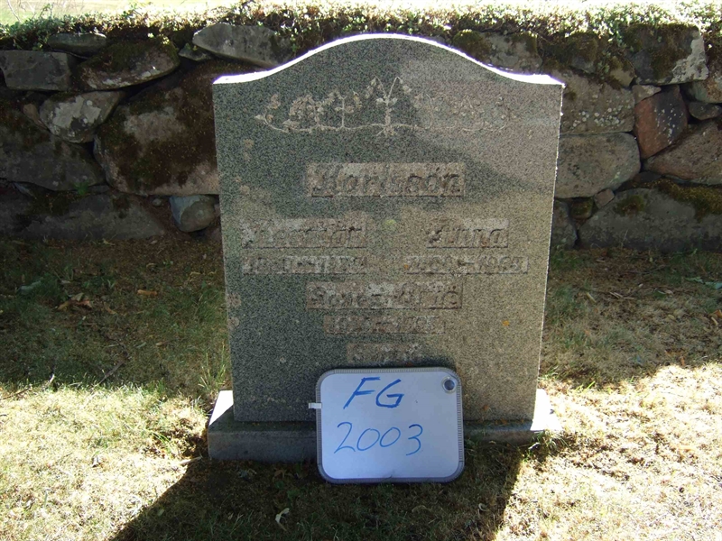 Grave number: F G A   231-232