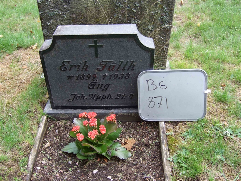 Grave number: B G FAL    53