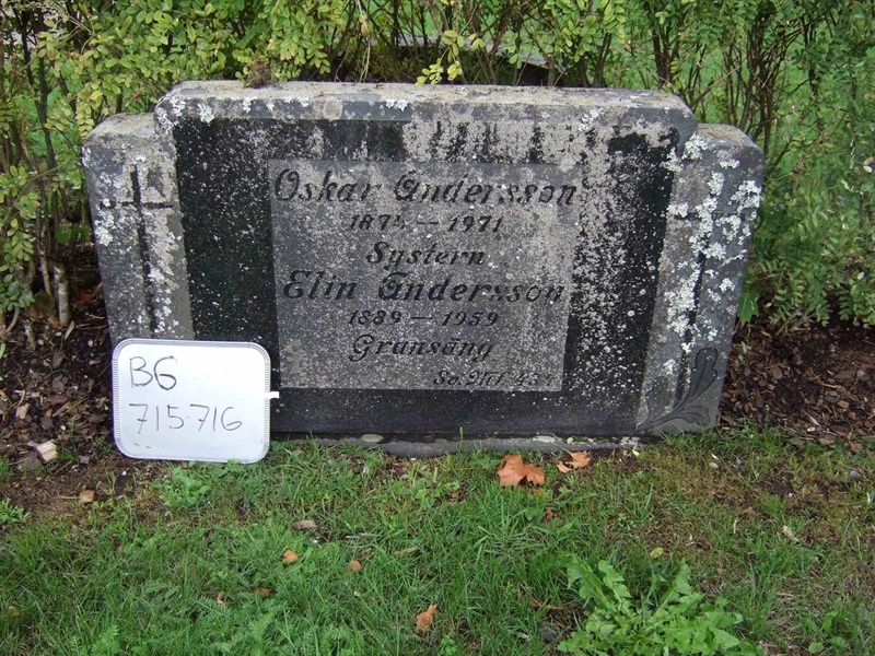 Grave number: B G F     1-2