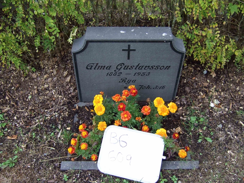 Grave number: B G EAL    34