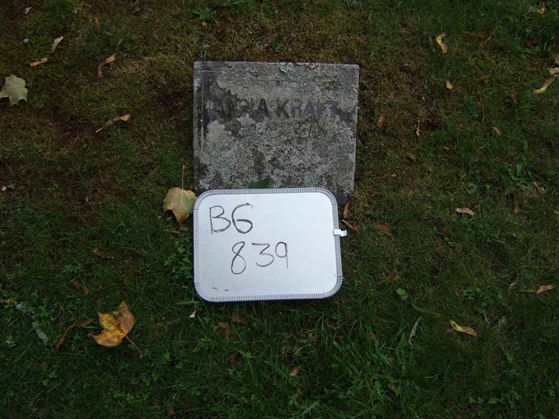 Grave number: B G FAL    83