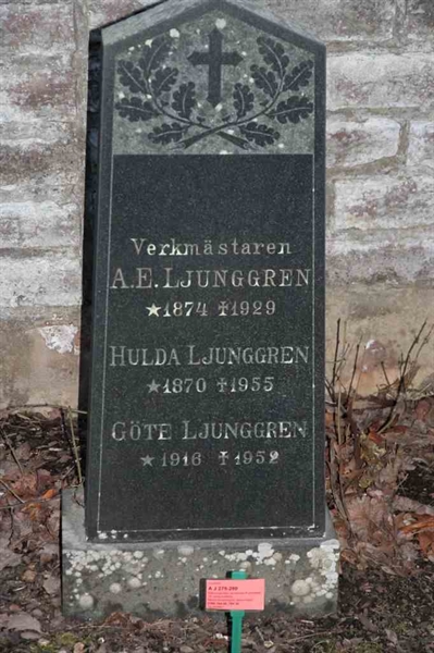 Grave number: A J   279-280