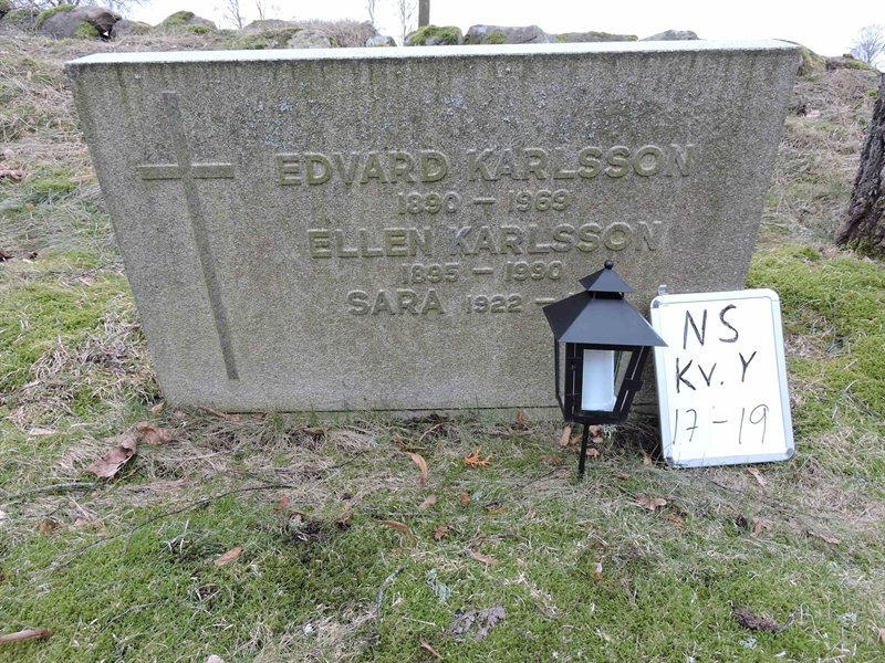 Grave number: NS Y    17-19