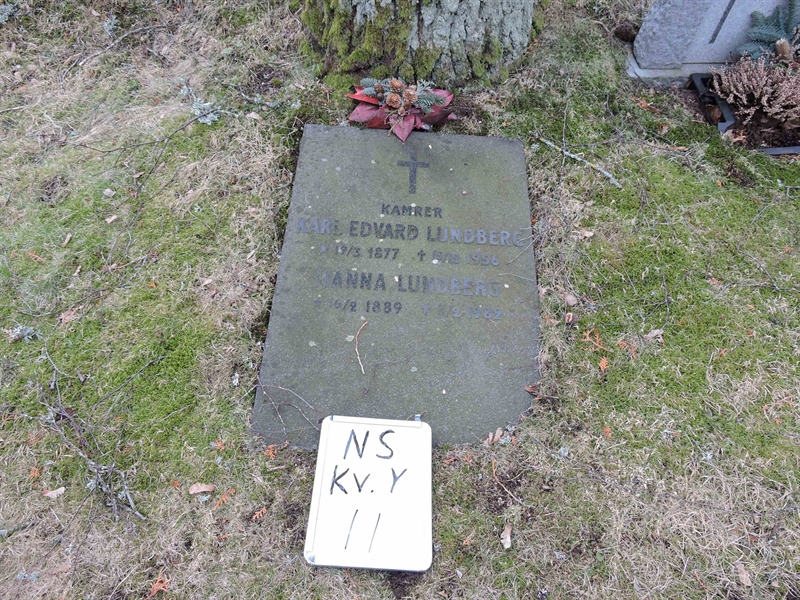 Grave number: NS Y    11