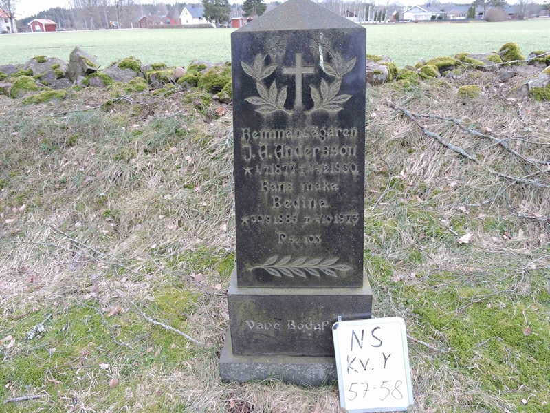 Grave number: NS Y    57-58