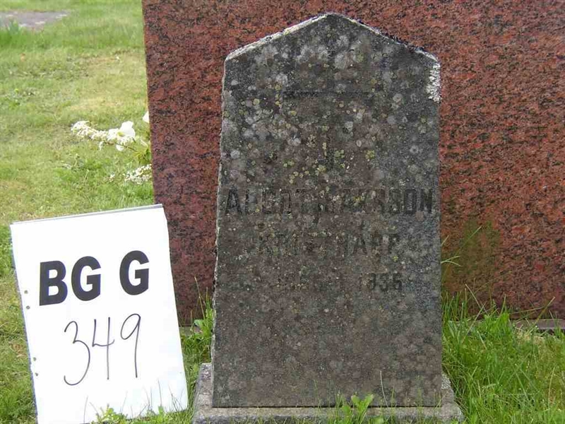 Grave number: Br G   349