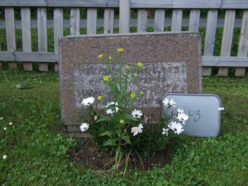 Grave number: F V A     1-3