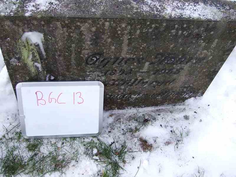 Gravnummer: B G C 13