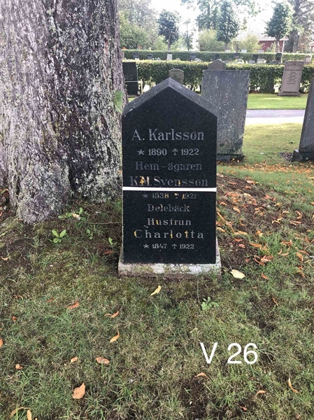 Grave number: AK V    26