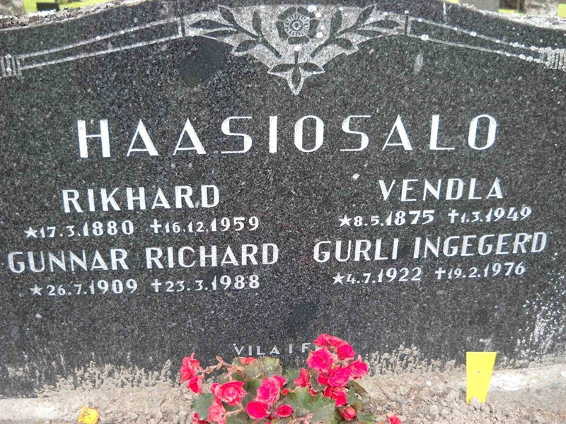 Grave number: 3 MB 14 16, 19