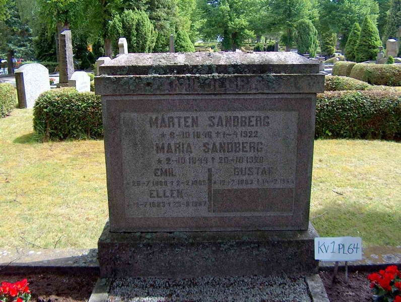 Grave number: HÖB 1    64
