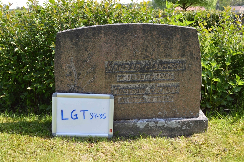 Grave number: LG T    34, 35