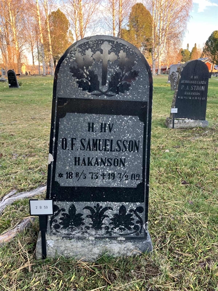 Grave number: 2 B    59