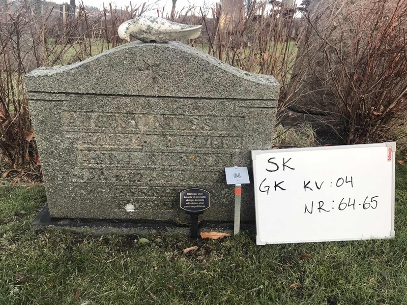 Grave number: S GK 04    64, 65