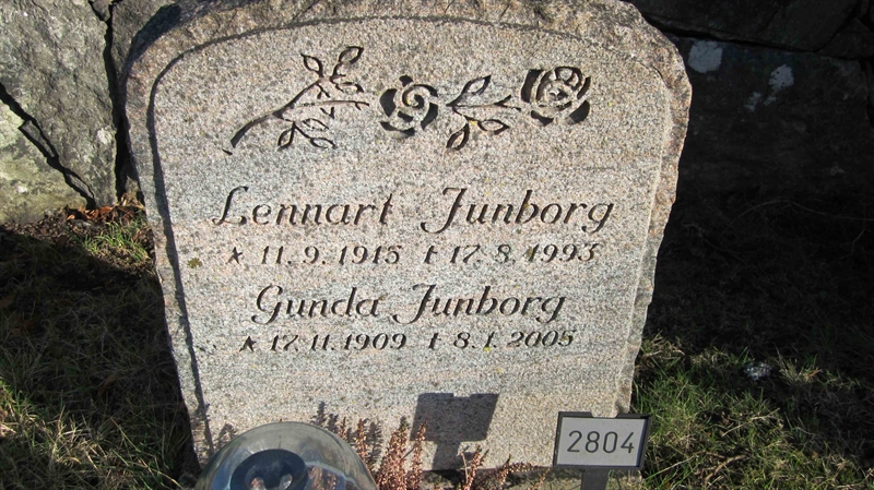 Grave number: KG G  2804