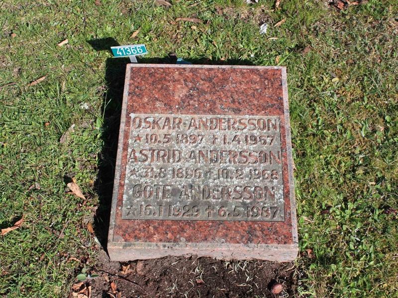 Grave number: Ö U02    66