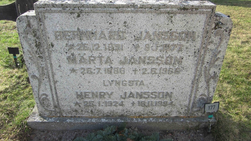 Grave number: KG C   176, 177