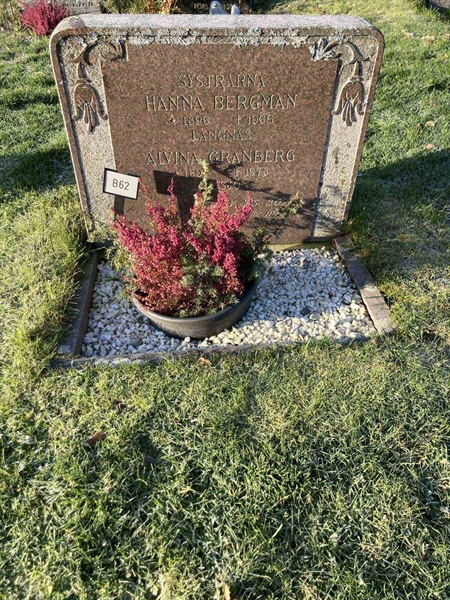 Grave number: 1 NB    62