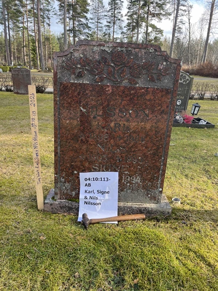 Hautatunnus: 04 10   113-AB