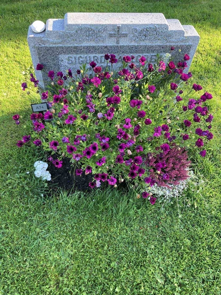 Grave number: 1 NA    74