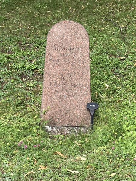 Grave number: 1 10    62