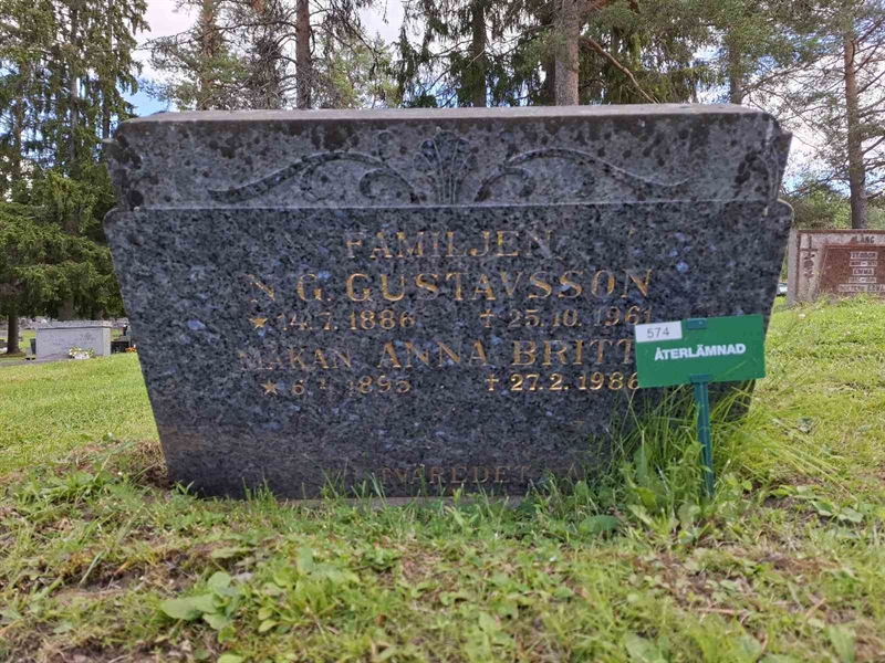 Grave number: 001 2   574